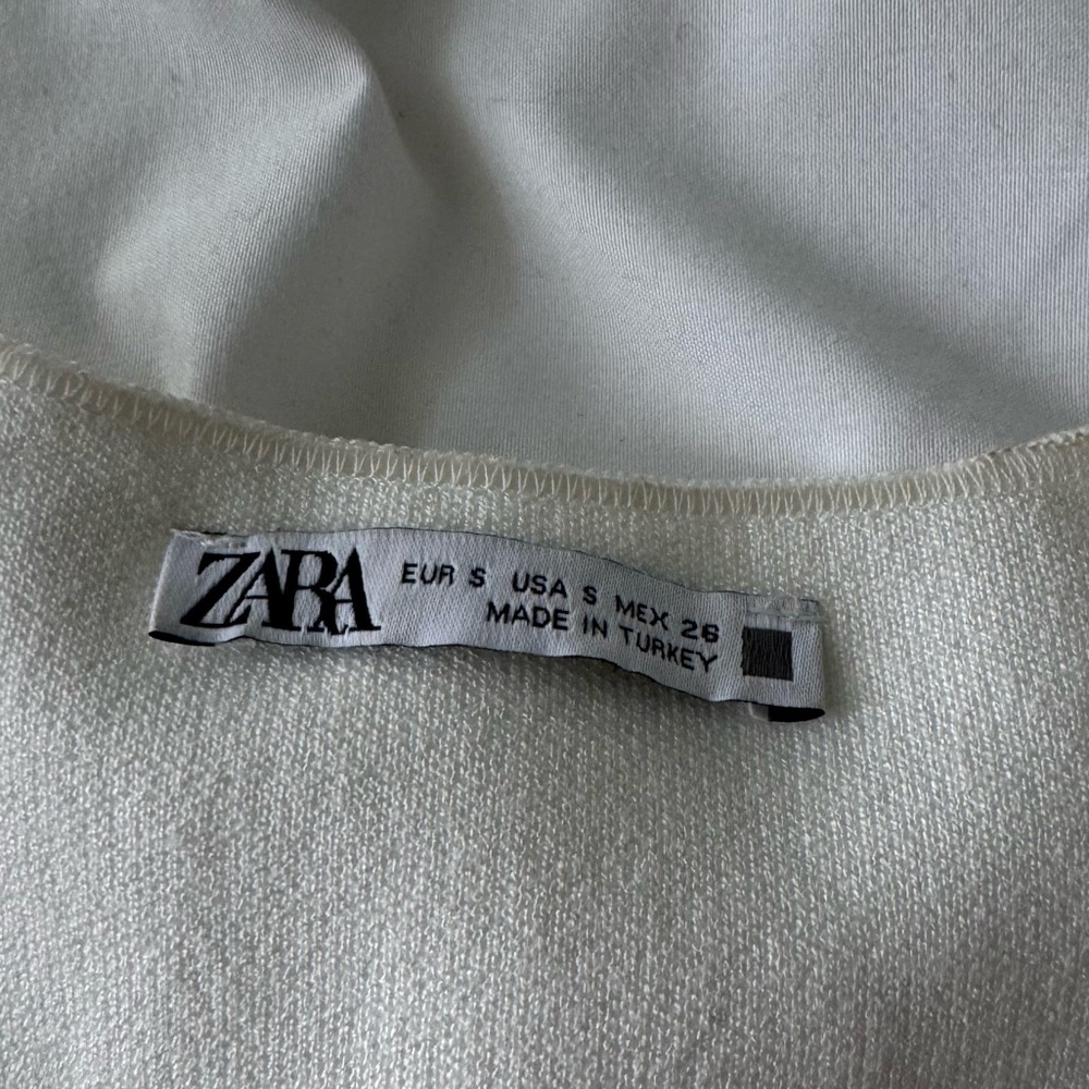 Zara white stretch knit top - Picture 3 of 5